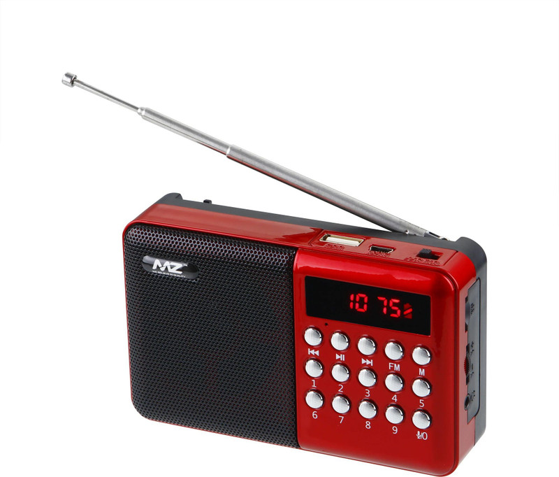MZ M30VP(FM SUPER RADIO) With Bluetooth/USB/Aux/TFT Card 1200mAh Battery FM Radio(Blue)