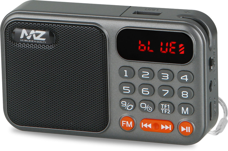MZ M7 REC (SUPER FM RADIO) with Bluetooth/Recording//USB/Aux/TF Card 5W & 1200mAh FM Radio(Dark Green)
