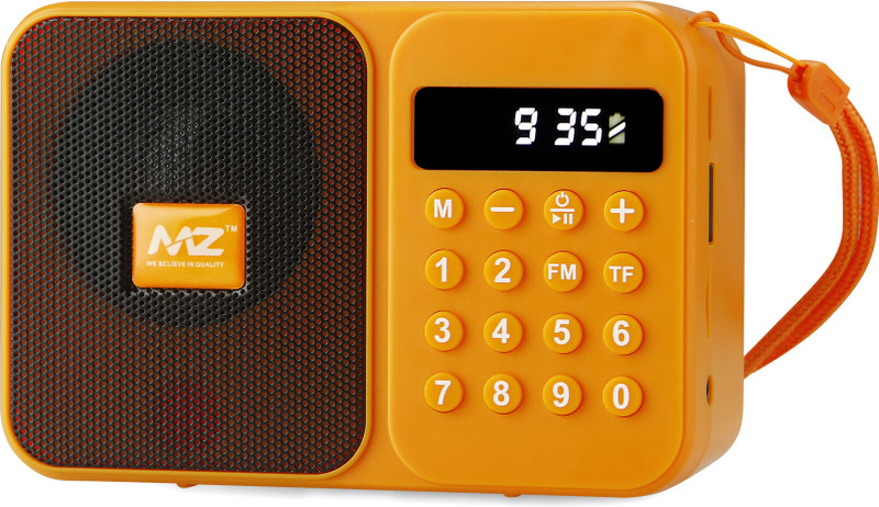 MZ S8 (FM SUPER RADIO) With Bluetooth/USB/Aux/TF Card 5W Power & 1200mAh Battery FM Radio(Black)