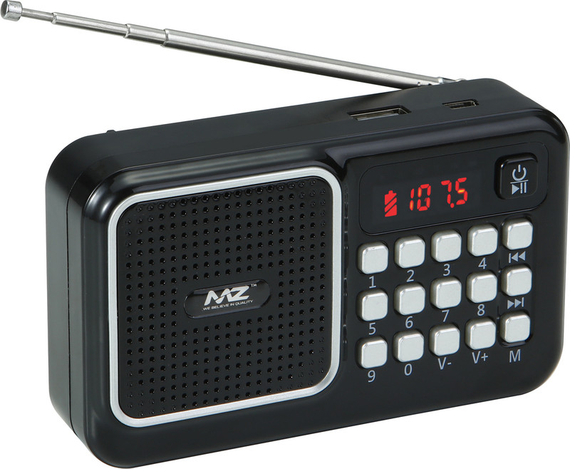MZ M41VP-SUPER FM RADIO-With Bluetooth/USB/Aux/TFT Card 1200mAh Battrey FM Radio(Blue)