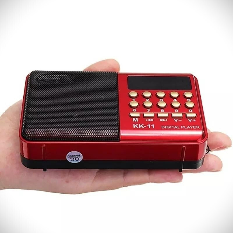 Monrix Fm Look Pocket Blast Speaker with Bluetooth, FM, USB/SD Card, and AUX Radio FM Radio(Red)