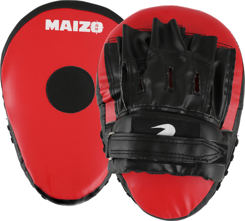 MAIZO Curved Synthetic Leather Focus Pad(Red, Black)