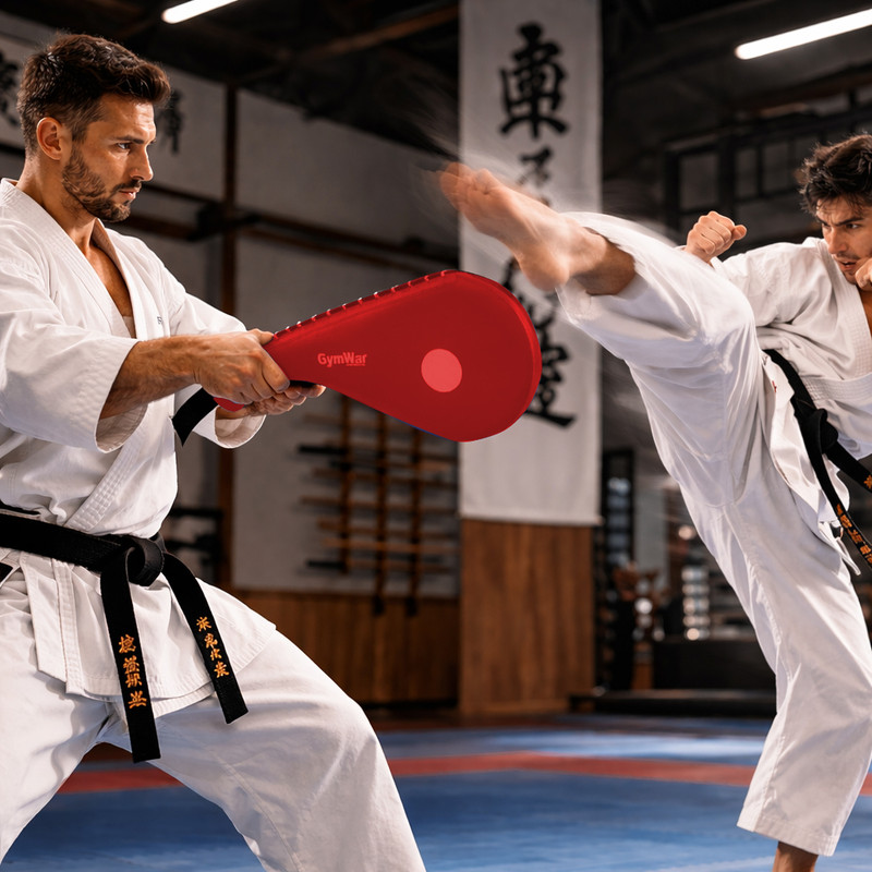 GymWar Taekwondo Fan PAD Single Punch Kicks Shield for Training & Practice Kicking Shield(Blue)