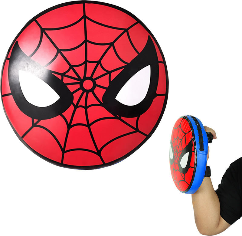PROBEROS Round PU Kicking Pad for Kids Teens with Dual Hand Straps Cartoon Print Kicking Shield(Red)