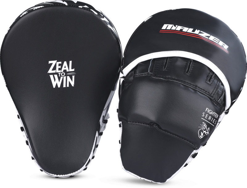 Mauzer Fighter Series Curved Boxing Focus Pads Hook and Jab Training Focus Pad(Black)