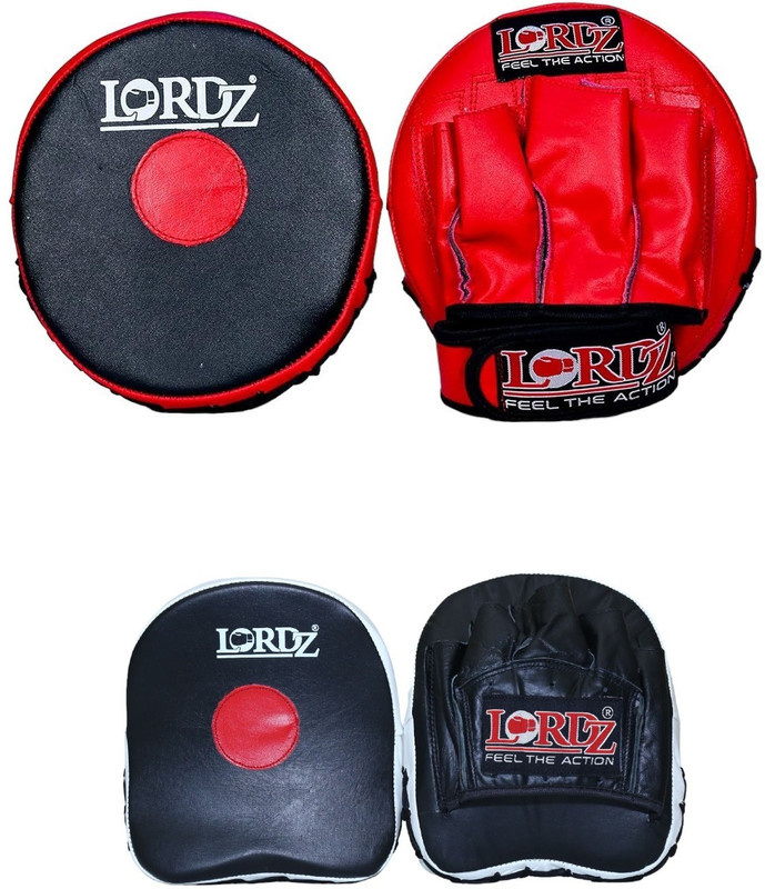 Lordz Boxing Genuine Leather Focus Pad, Punch Pad Focus Pad(Black, Red)