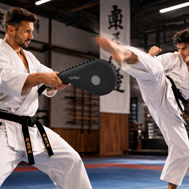 GymWar Taekwondo Kick Pad, Focus Pad, Kick Pad for Karate, Boxing, MMA Kicking Shield(Black)