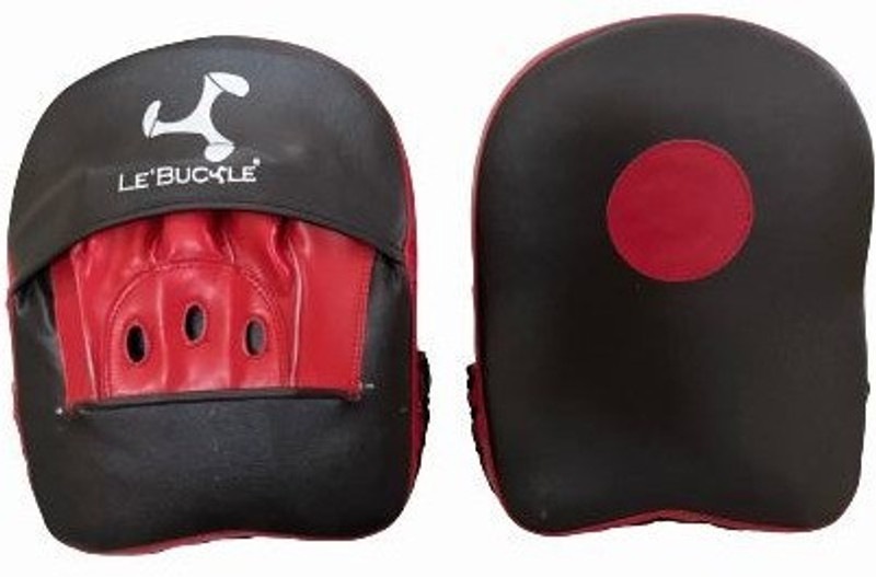 le buckle Boxing Hand Pads with Target and Wrist Support for Boxing, Kickboxing, MMA Curved Focus Pad(Black)