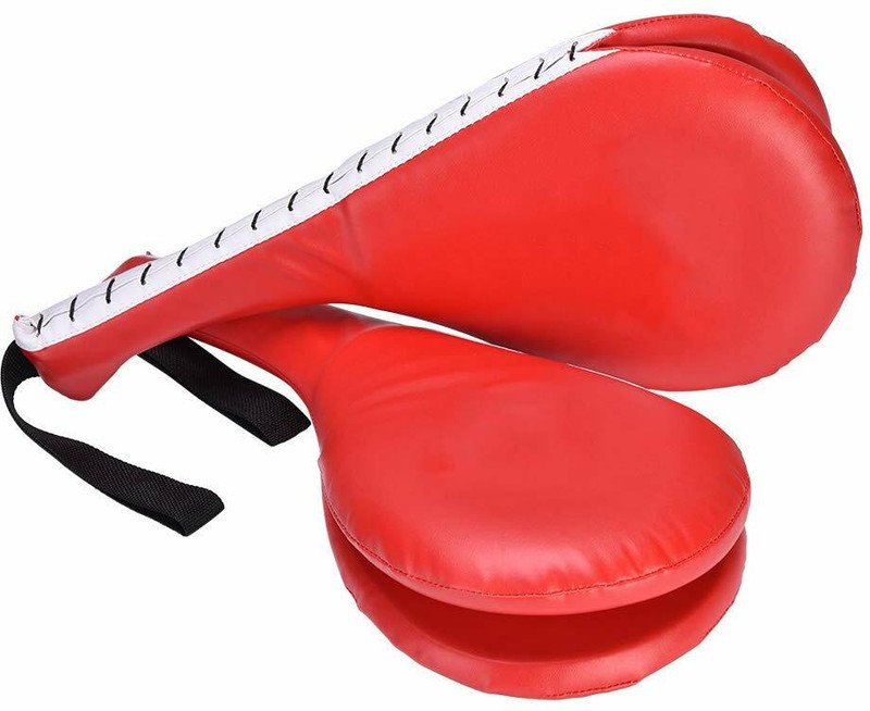 Rakso Double Taekwondo Kick Pads Durable Strike Pads for Kickboxing Karate Training Striking Pad(Red)