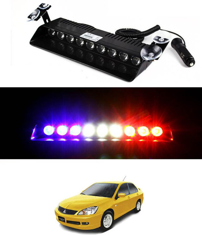 MATIES Waterproof Red/Blue/9LED/12V Strobe Flasher Light For Cedia-Mitsubishi-2006 Car Fancy Lights(Blue, Red)