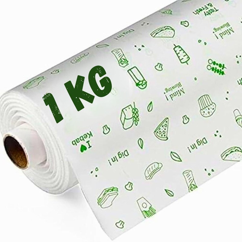SBMStores butter paper for roti | food wrapping paper | Parchment Paper (100 m) Foil Holder