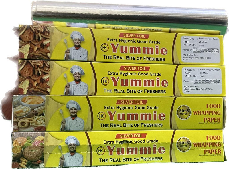 HK YUMMIE FOOD WRAPPING PAPER ROLL/ROTI WRAP/BUTTER PAPER/PARCHMENT PAPER/NON STICK Foil Holder