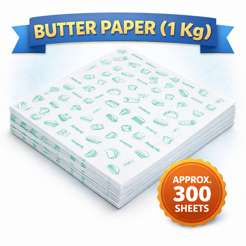 Riko Butter Paper 1 Kg For Bakery, Kitchen & Food Packing Foil Holder