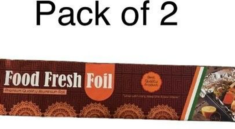SWASTIKK Food Grade Aluminium Foil (Pack of 2) - 75 Mtr Foil Holder