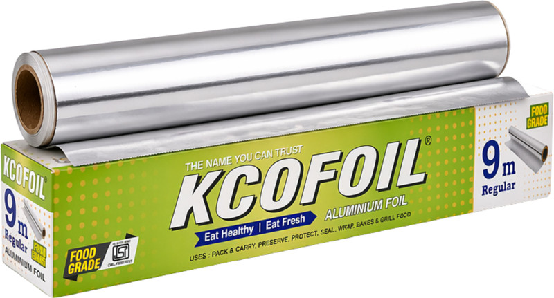 Kcofoil 9 Mtr Food Grade Aluminium Foil ISI Certified food wrapping Packing|Pack of 1 Aluminium Foil(9 m)