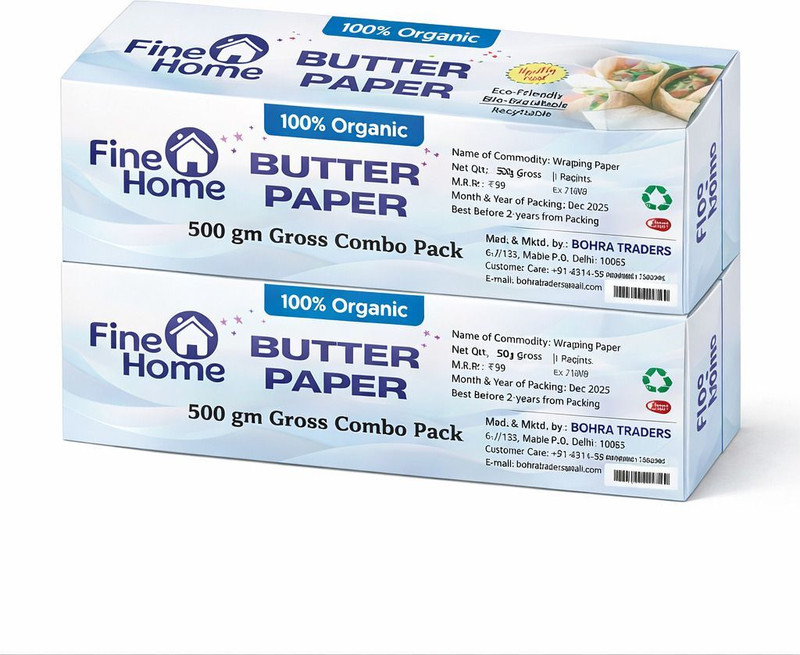 Fine Home Cooking Butter Paper 100%Oil Proof Butter Paper for Roti Wrapping And Many More Foil Holder