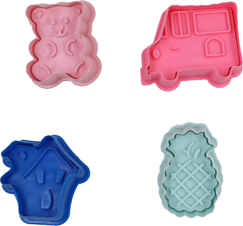 JAMBOREE Baking Pie Cookie Cutter Fondant Sugarcraft Cake Decorating Plunger Cutter Molds Cookie Cutter(Pack of 4)