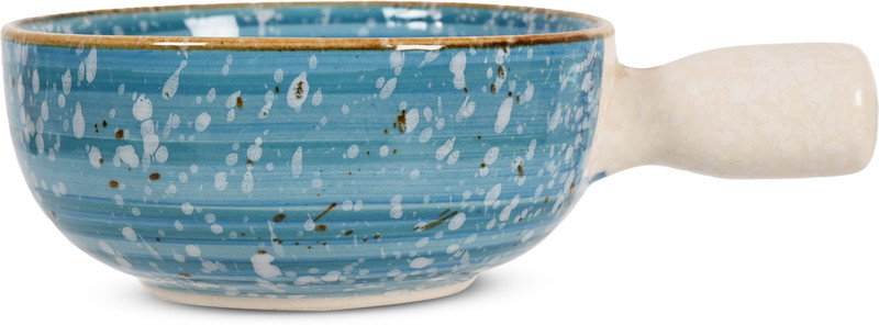 SPICY SPACES Arctic Dip Ceramic Fondue Pot – 400ml, Perfect for Cheese & Chocolate Ceramic Fondue Set(Blue, White)