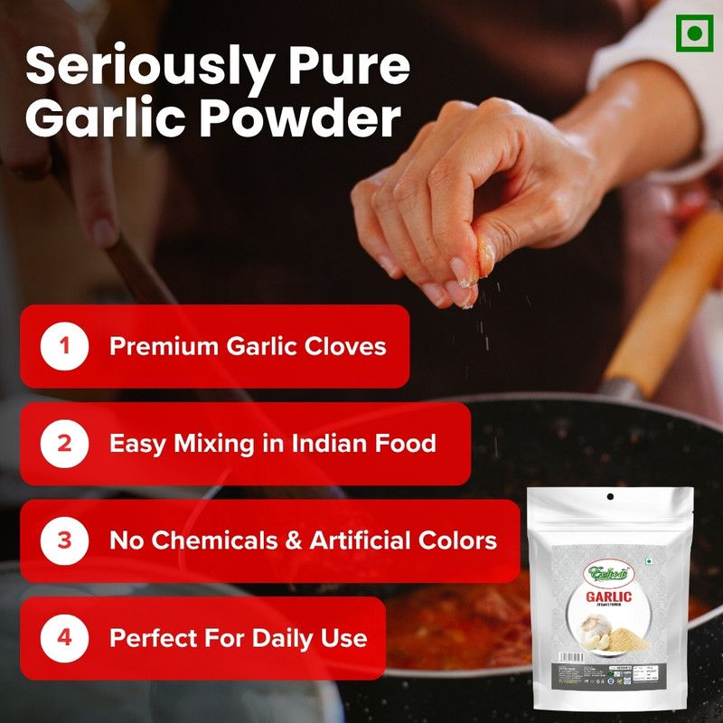 Erafoods Garlic Organic Powder – 100g Food Steamer(Brown)
