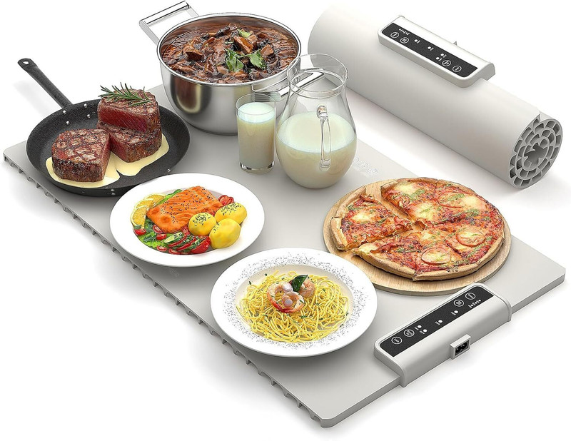 K.B.SALES Electric Food Warming Tray Mat with Adjustable Temperature Food Steamer(Multicolor)