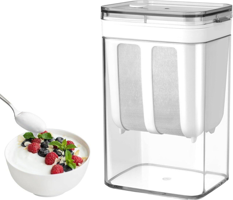Dwiza Enterprise Yogurt Filter Curd Maker Greek Yogurt Maker Dahi Strainer Curd Strainer Box Yogurt Maker(White)