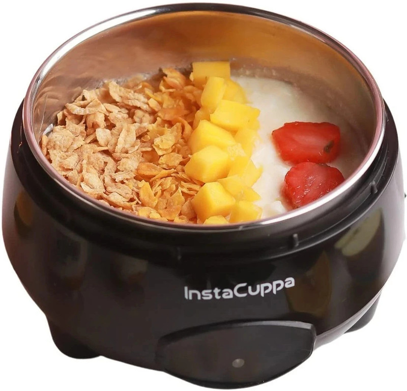 InstaCuppa Automatic Probiotic-Rich Yogurt Maker with Auto Temperature Regulation, Yogurt Maker(Black)