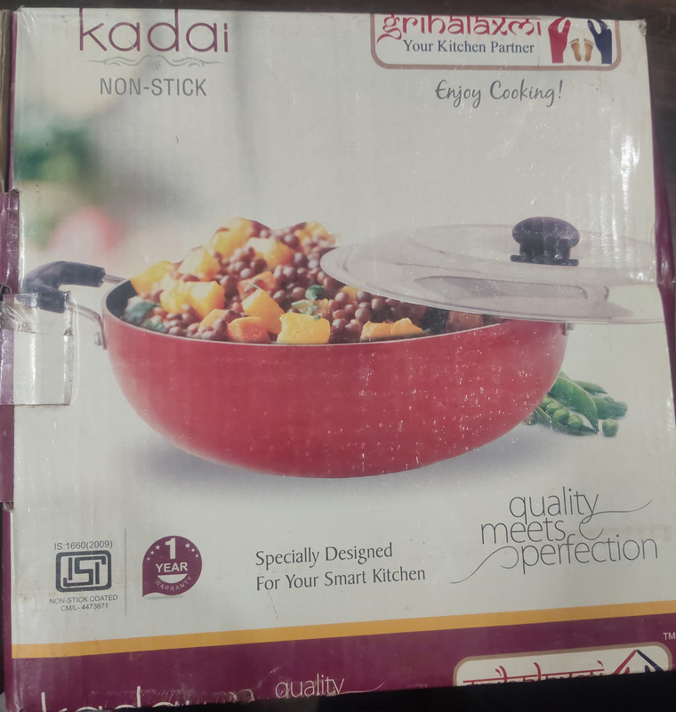 Grahlakshmi Gahrah laxmi kadai non stick Food Steamer(Black)