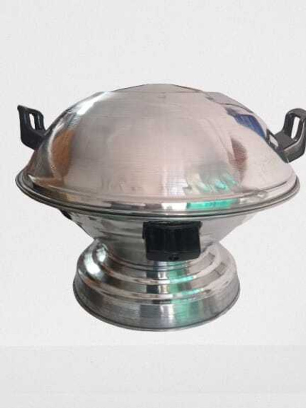 ma narmada Aluminum Tandoor Bati Maker Food Steamer(Silver)