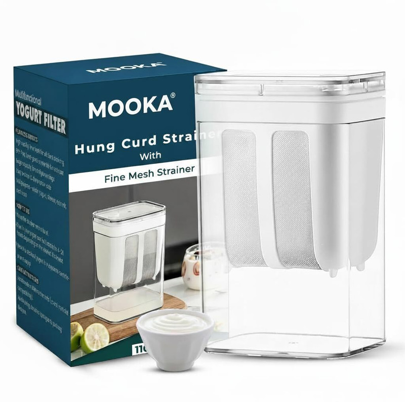 MOOKA Yogurt & Curd Maker Fine Mesh Yogurt Maker(clear)