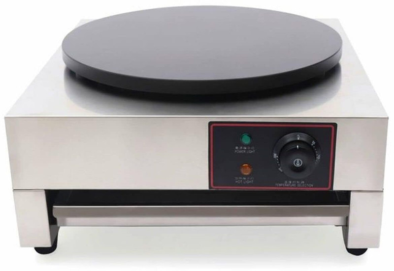 KHUSHI UDYOG Electric Crepe Maker Machine 40cm Cooking Surface Temperature Control Dosa Maker(Silver)