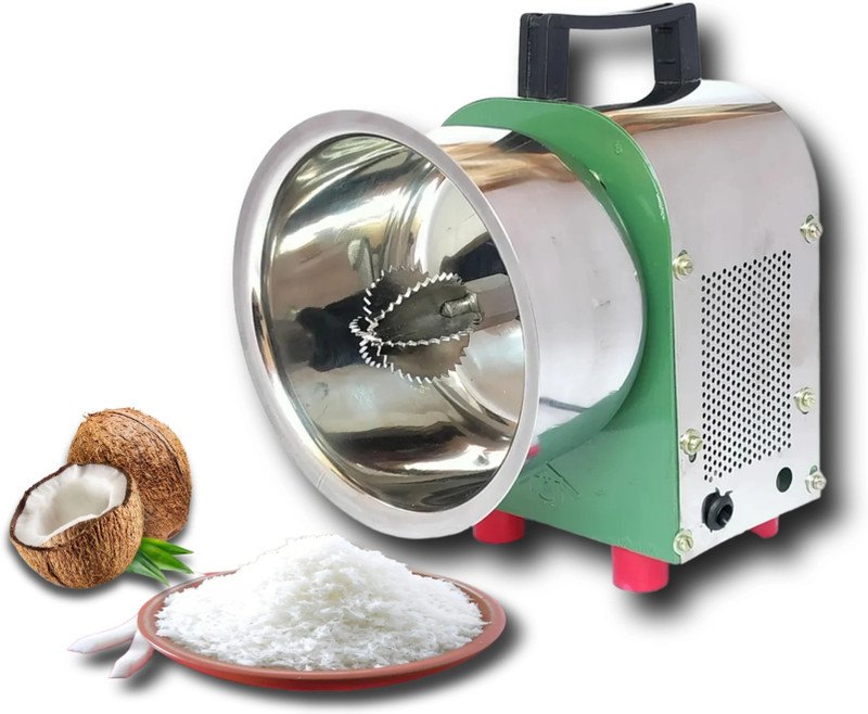BRINDS Coconut Scraper Electric Premium Copper Motor 400 W Food Processor(Stainless steel, Green)