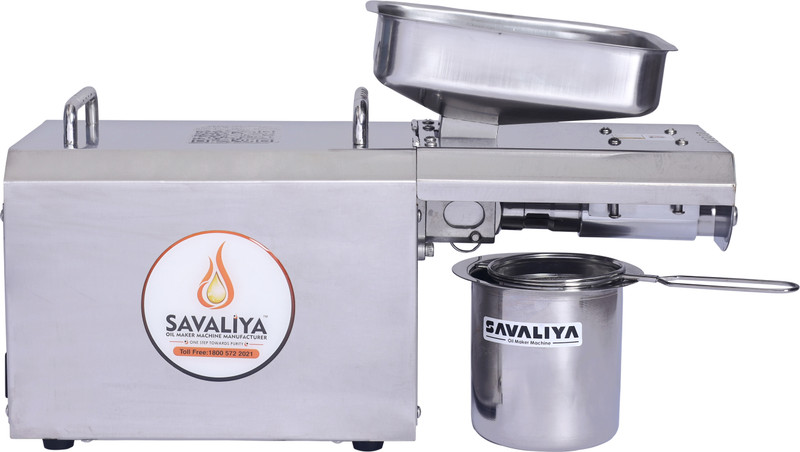 Savaliya Industries Stainless Steel Home Use Cold Press Oil Maker Machine 750 W Food Processor(Service)