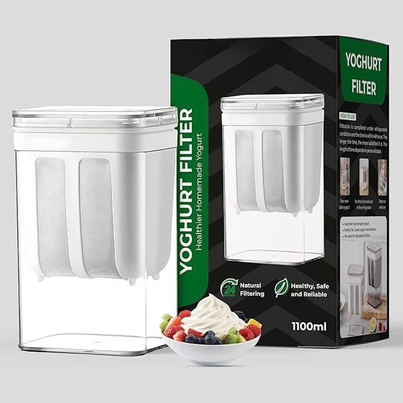 JENNY Greek Yogurt Strainer, 1100ml Multi Yoghurt Make 6 W Food Processor(White)