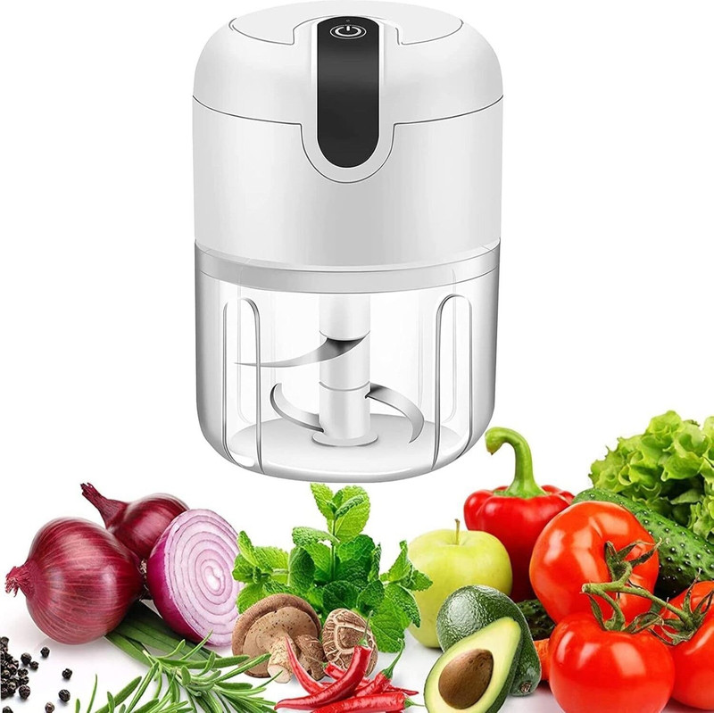 Elayna Electric Chopper Food Processor For Vegetable with USB Charging 300Ml Multicolor 6 W Food Processor(Multicolor)
