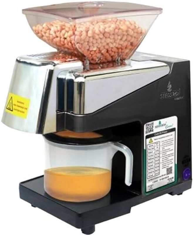 SEEDS2OIL Comfort Oil Machine Fully Automatic Cold Press Oil Extraction Machine 600 W Food Processor(Black)
