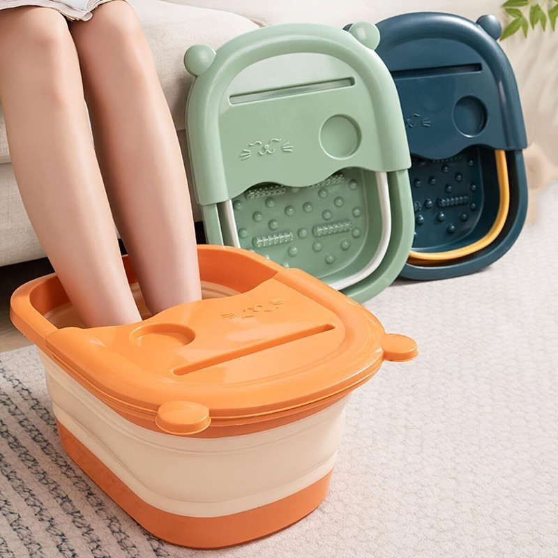 WAKTORO Foot Soaking Tub Collapsible Foot Bath Soak Tub for Soaking Feet Pedicure Bowl(Multicolor)