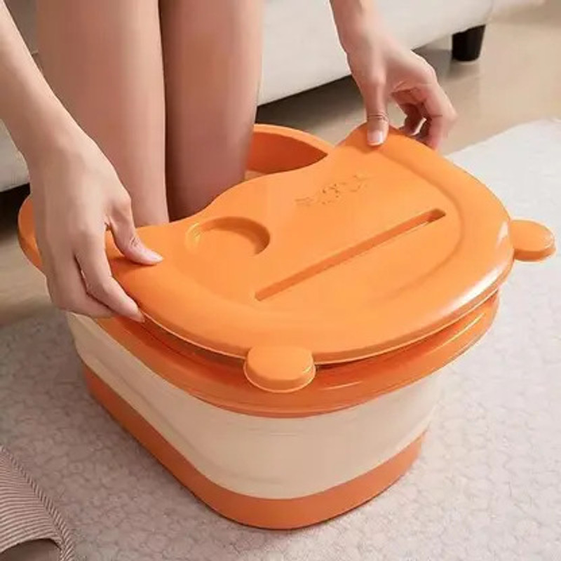 Sweetjoy Foot Soaking Tub Massager, Spa & Bubble Pedicure Manicure Tub(Multicolor)