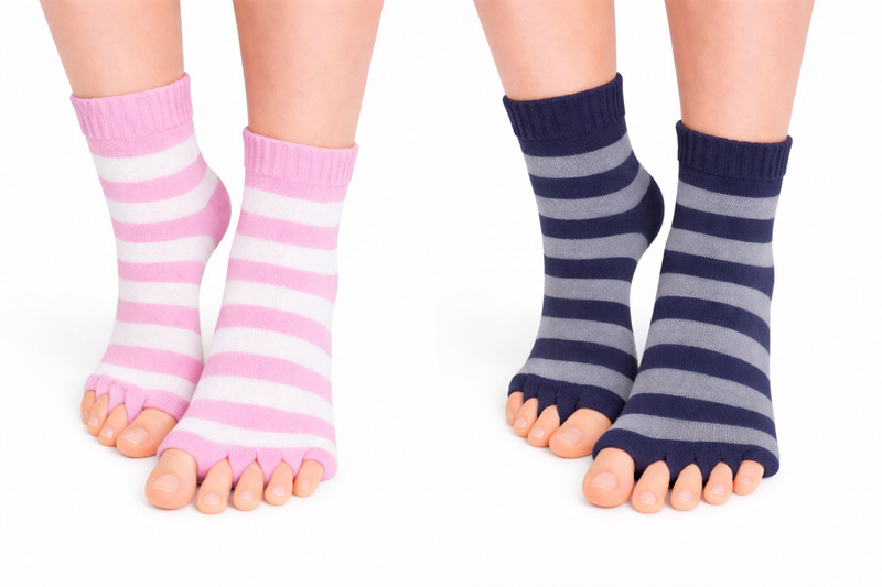 USOXO Heel Repair Socks with None, Pack of 2(Free Size, BALCK WHITE & BLUE GREY)