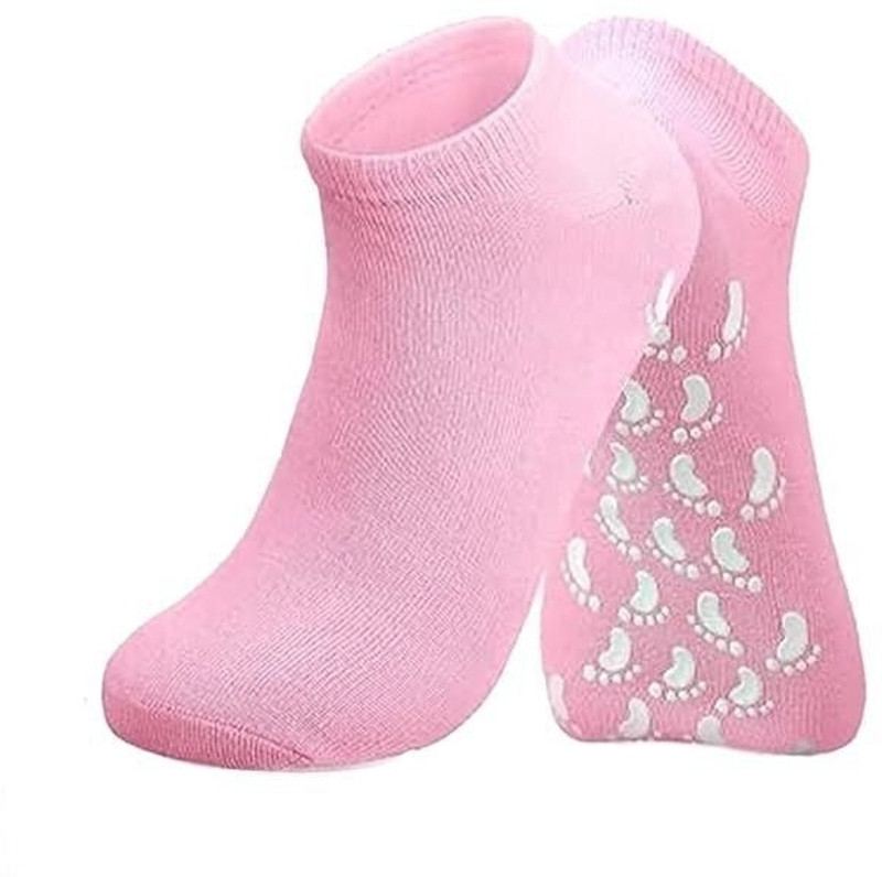 Wooven Wit Moisturizing Gel Socks with Aloe Vera, Pack of 1(Free Size, PINK)