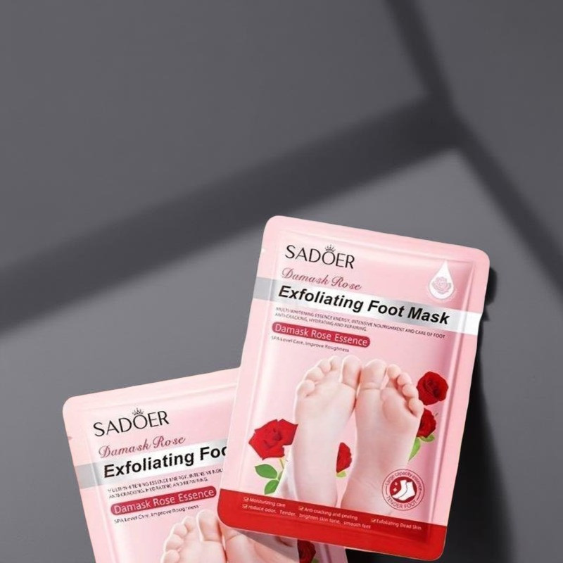LokkiEnterprise Foot mask rose 185 For Dead Skin Removal Natural Exfoliator For Dry Dead Skin