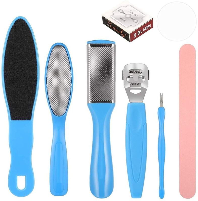 HAKEX Pedicure Tool Kit/Foot Scrubber for Dead Skin/Callus Remover(100 g, Set of 8)