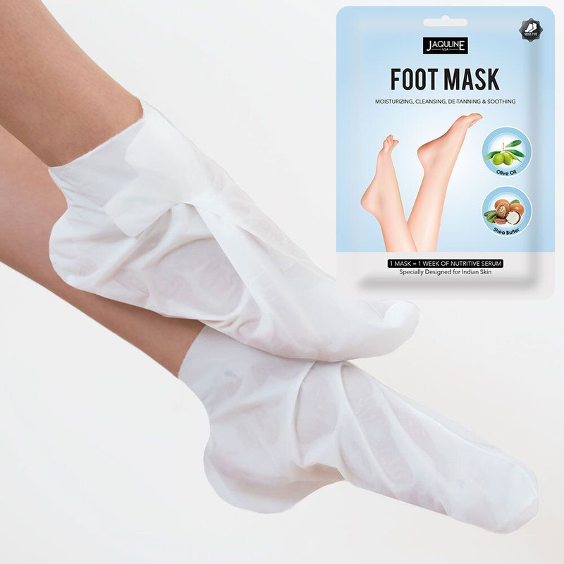 Jaquline USA De-Tanning & Soothing Foot Mask | Deep Moisturising Sock Mask | Softens Dry Feet