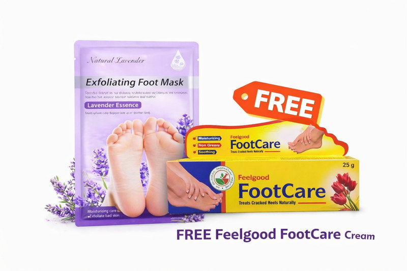 kwt Lavender Exfoliating Foot Mask for Dead Skin Removal
