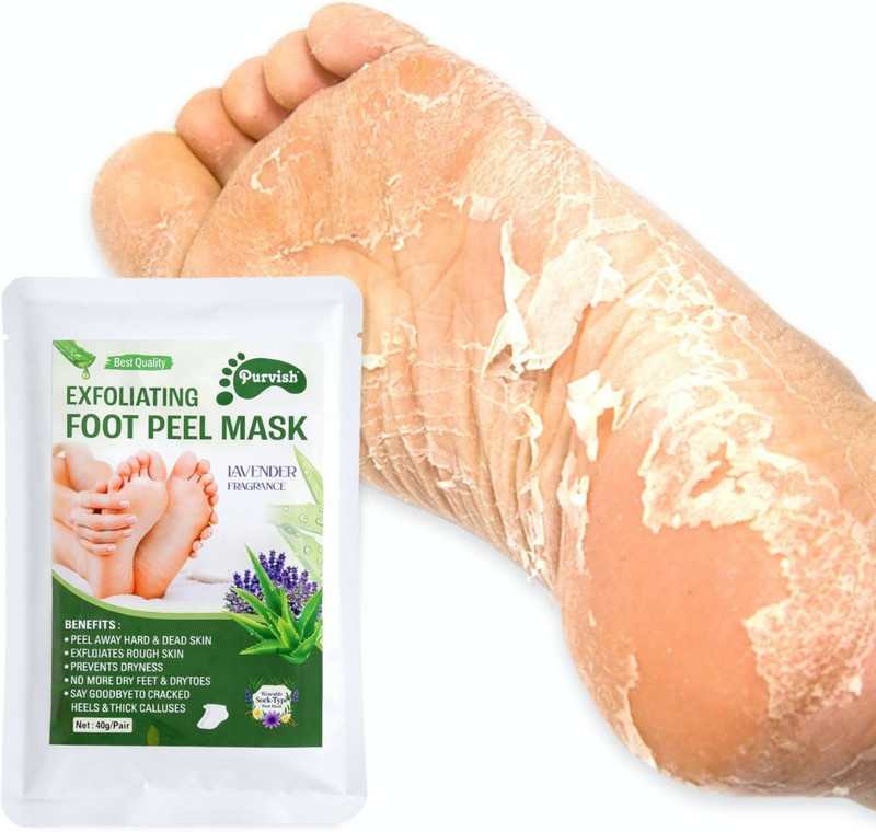 purvish Foot Dead Skin Remover Mask | Natural Foot Peeling Mask | Deep Exfoliation