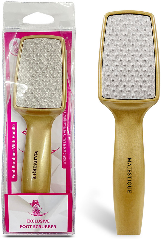 MAJESTIQUE Foot Scrubber is Callus Remover for Feet with ergonomic handle for smooth finish