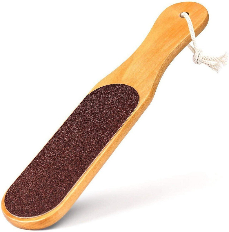 twirey Pedicure Tools For Dead Skin Callus Remover Double Sided Wooden Scrubber