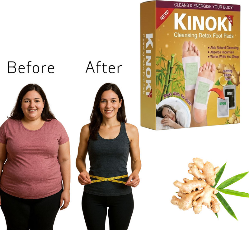 LUXORIO Kinoki Detox Foot Pads – 10pcs Ginger Salt Patches for Leg Fatigue