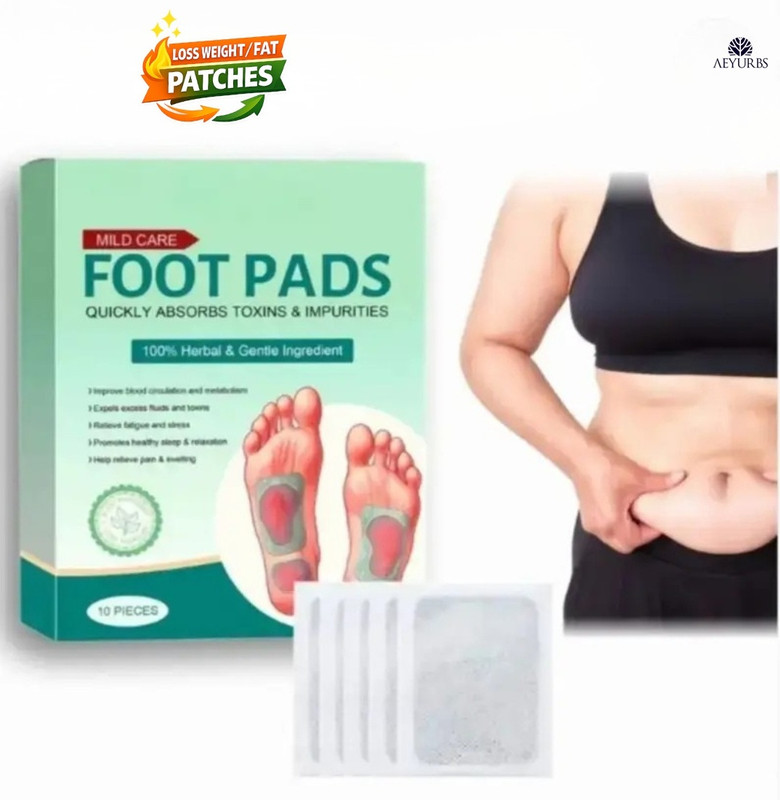 AEYURBS Ginger Foot Patch Weight Loss Herbal Slim Body Detox Root Extract Daily Use