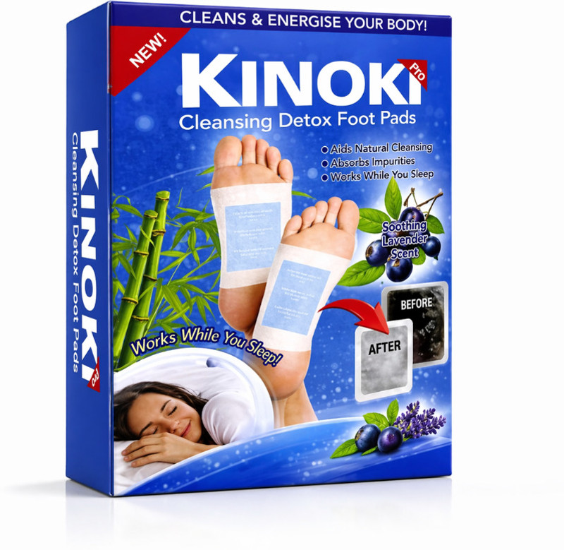 LUXORIO Kinoki Ginger Detox Foot Pads – 10pcs Cleansing Patch for Tired Feet