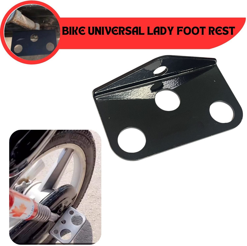 ENEMYT ENE5 Ladies Footrest Stand Compatible for Bike & Cycle Single Site Foor Rest Foot Rest(Black)
